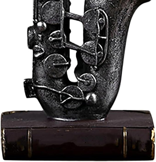 Metalic Resin Saxophone Musical Instrument Showpiece Height 24 CM