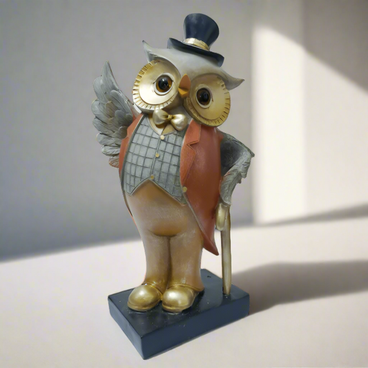 Owl Showpiece Statue For Home Decoration Height 27 CM